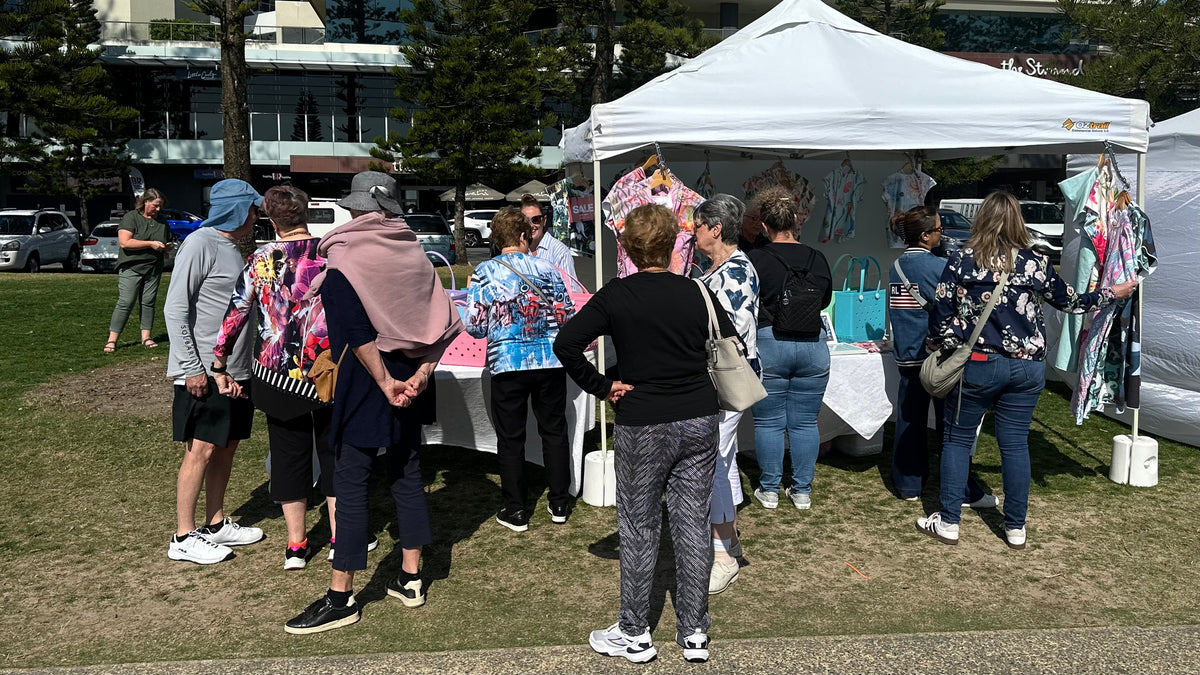 Coolangatta Markets has seen a lot of interest seen here is many shoppers looking and buying the silicone bags